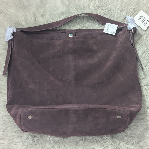 NWT We The Free Honor Oversized Suede Tote in Crimson Red - Picture 9 of 9